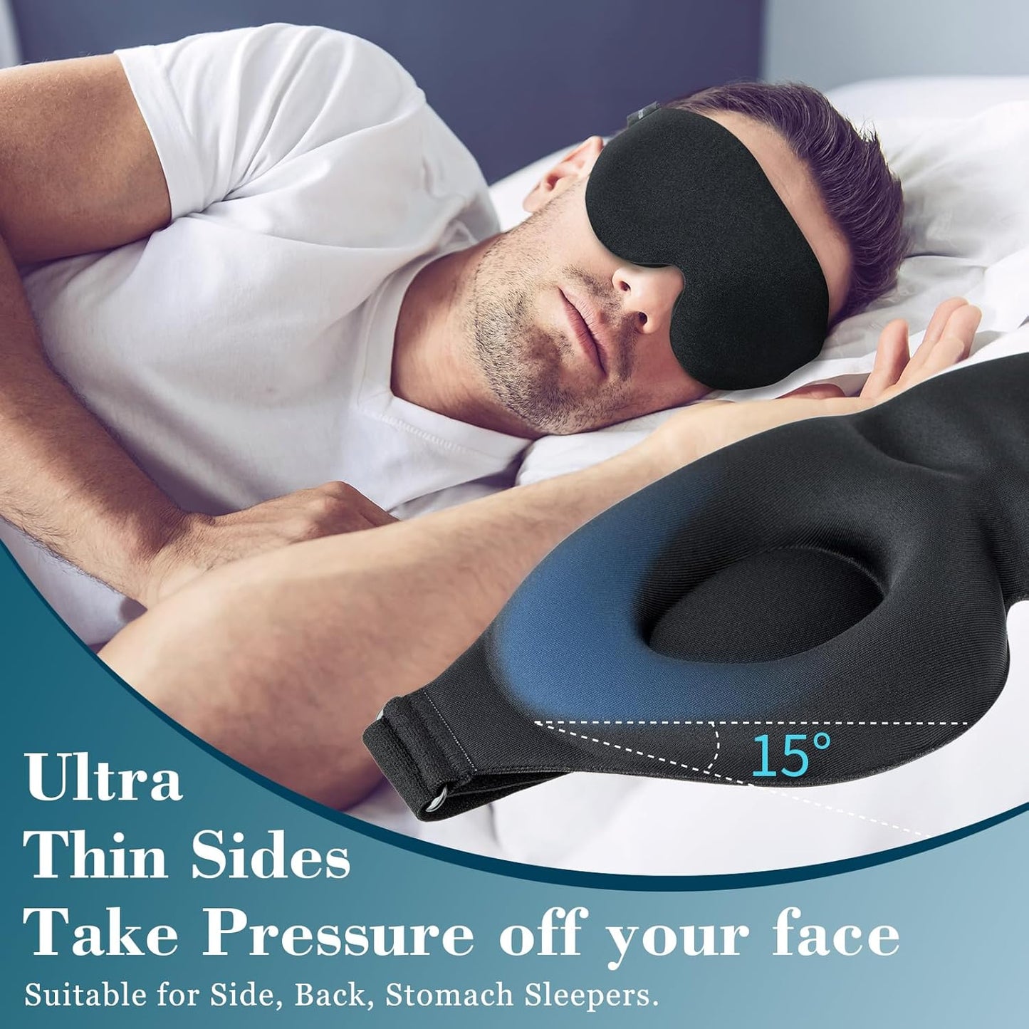 3D contoured  concave sleep mask